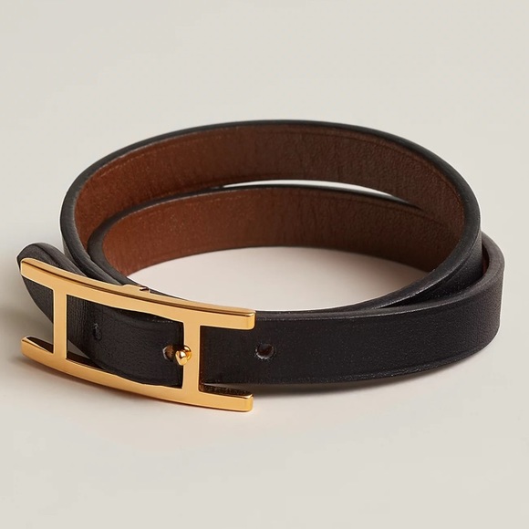 Hermes Jewelry - HERMES TRIPLE WRAP BRACELET🤎🖤 REVERSIBLE